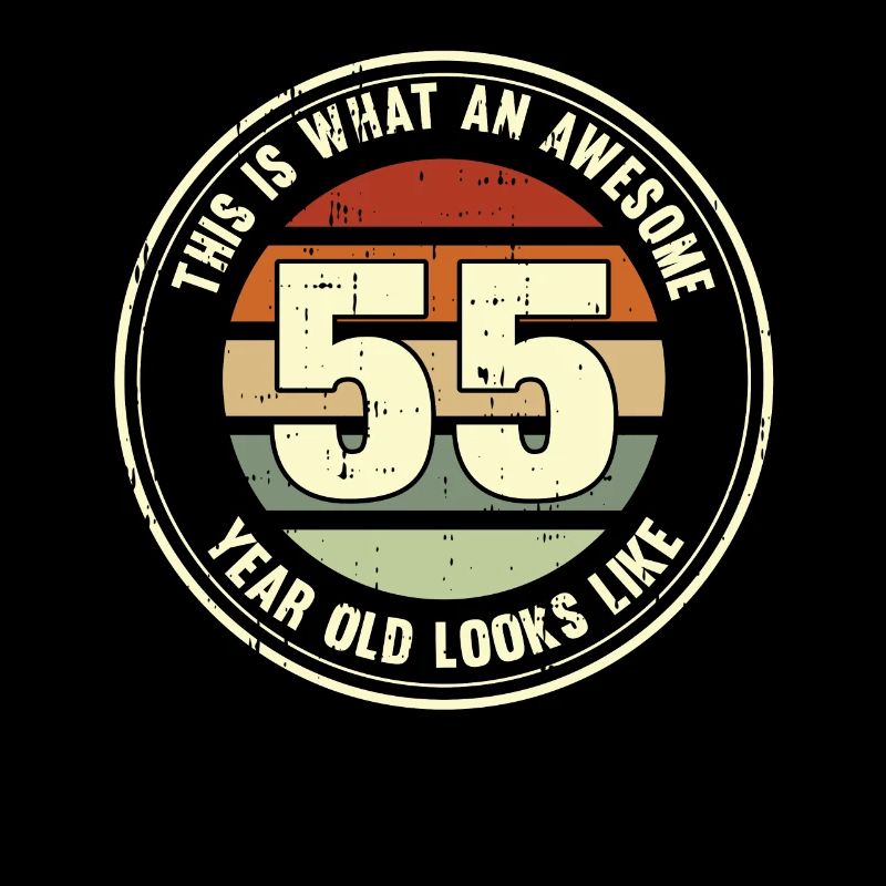 55. Geburtstag so sieht man mit 55 Retro Geschenk