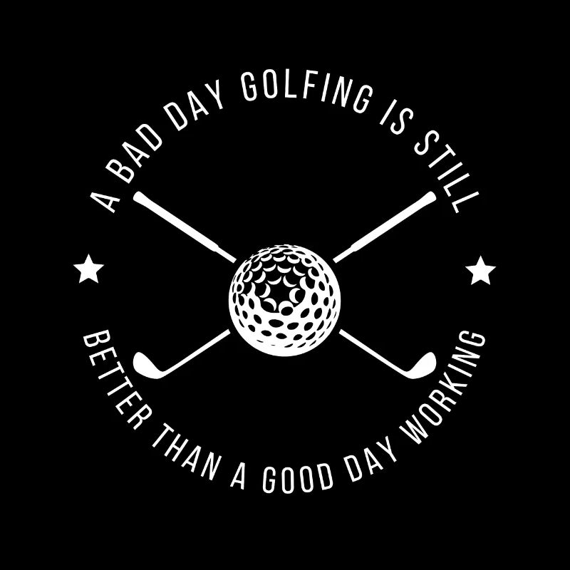 Citation amusante de travail de golf