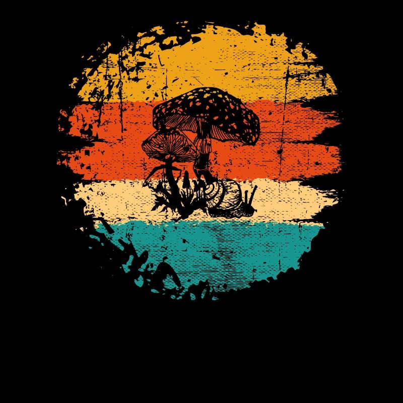 Mushroom Mushrooms Boletus Toadstool Retro Gift