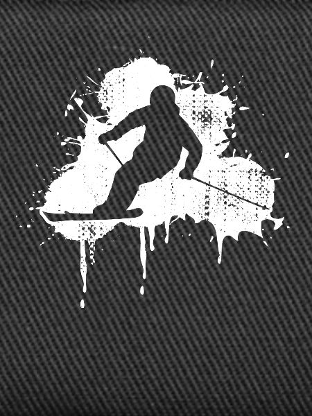 Lustiger Skifahrer
