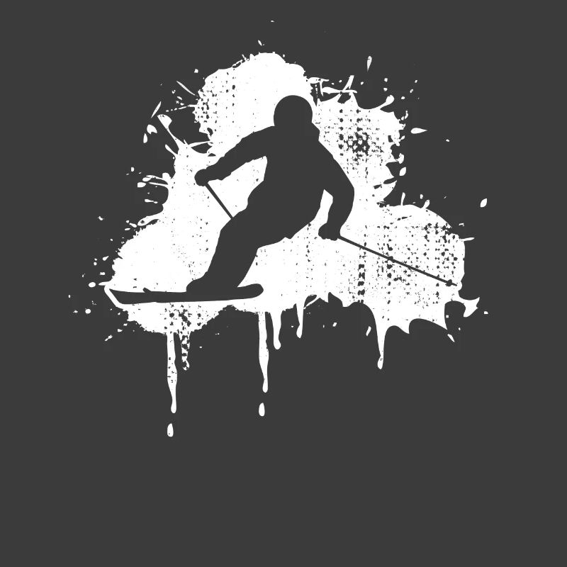 Lustiger Skifahrer