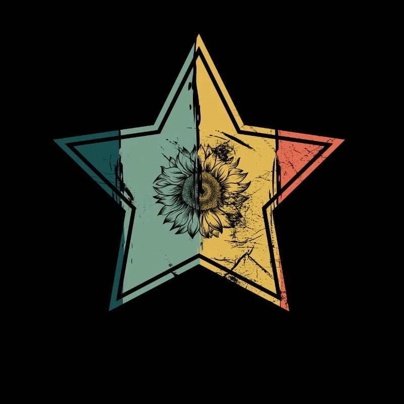 Sonnenblume Blume Retro Geschenk