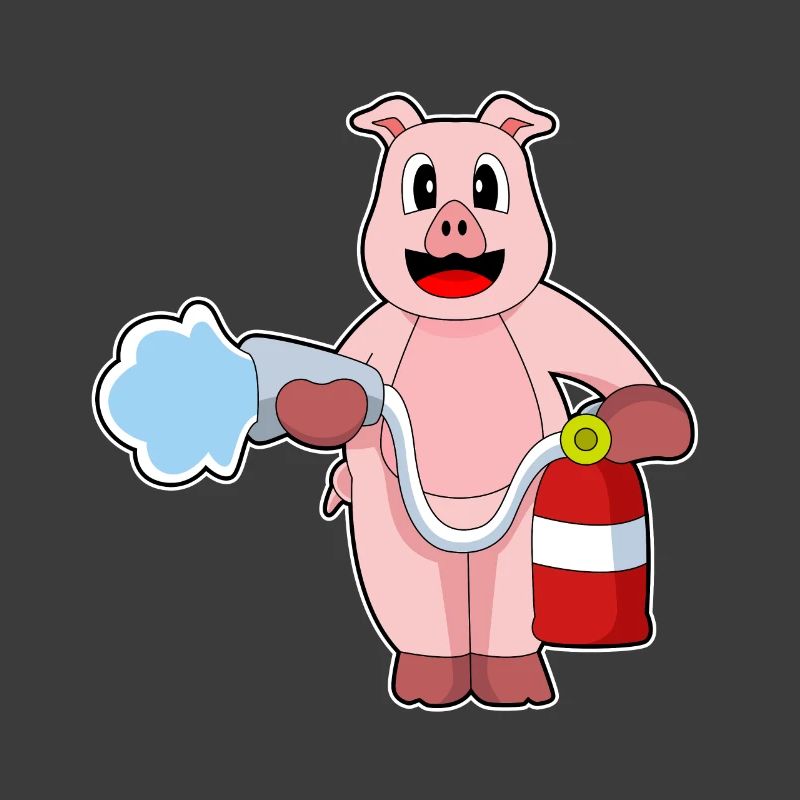 Pig Firefighter Fire Hose Fire Hose Fire Brigade