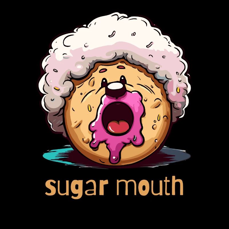 afro donut jam sugar mouth
