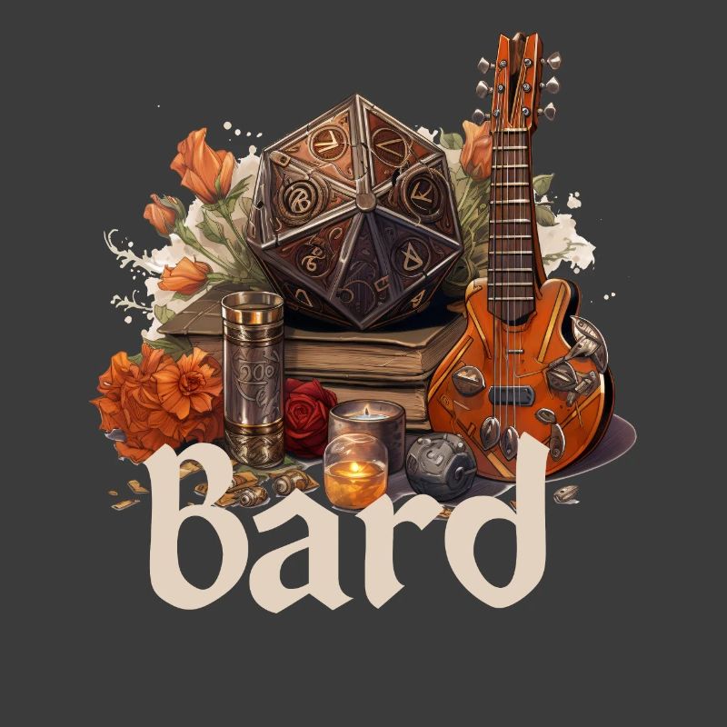 Barde mit W20 & Items – Fantasy RPG Design