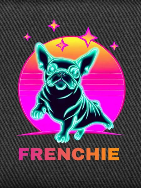 Französiche Bulldogge Synthwave Frenchie