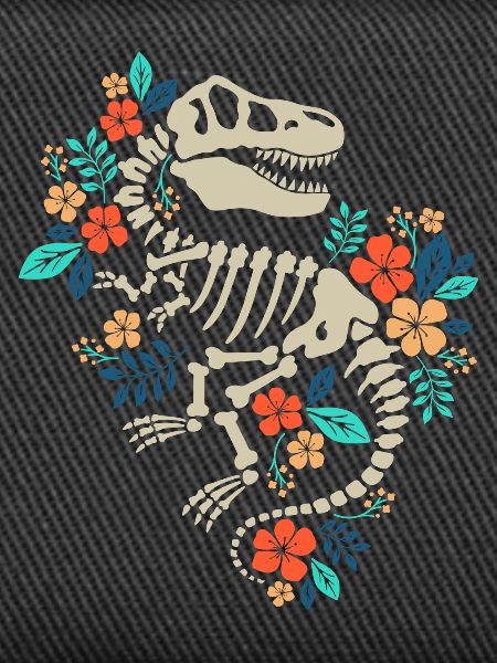 Blumen-Dinosaurier-Fossil