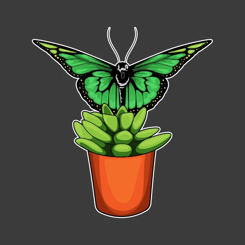 Fleur de pot de fleurs papillon