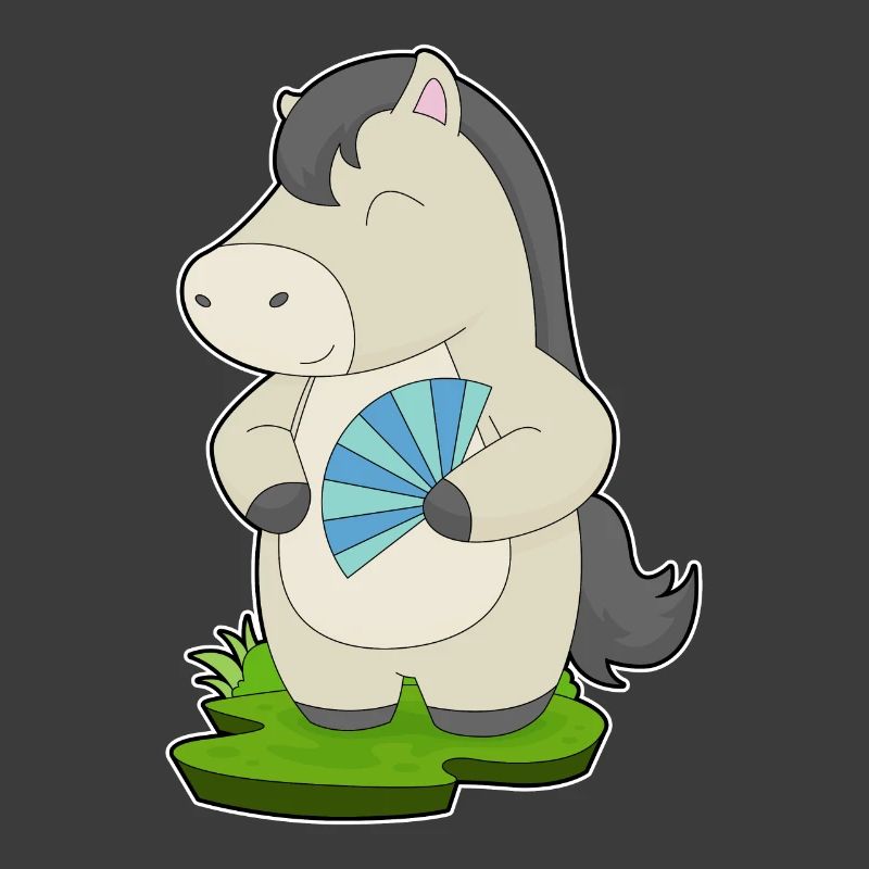 Éventail de main de cheval
