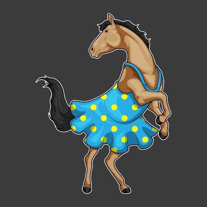 Robe cheval à pois