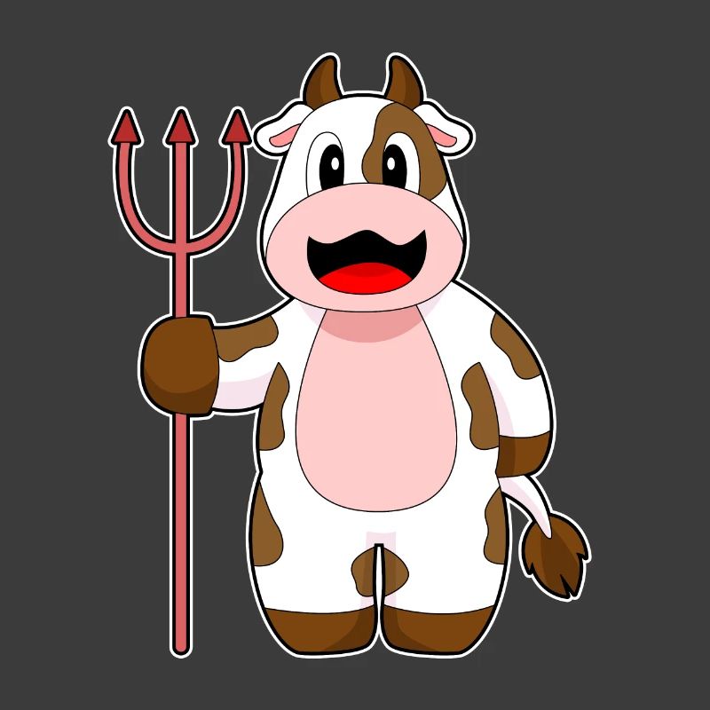 Cow Halloween Devil Trident