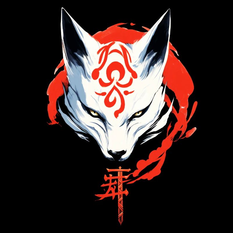 Kumiho Samurai Fox Mask Kitsune Japan Anime