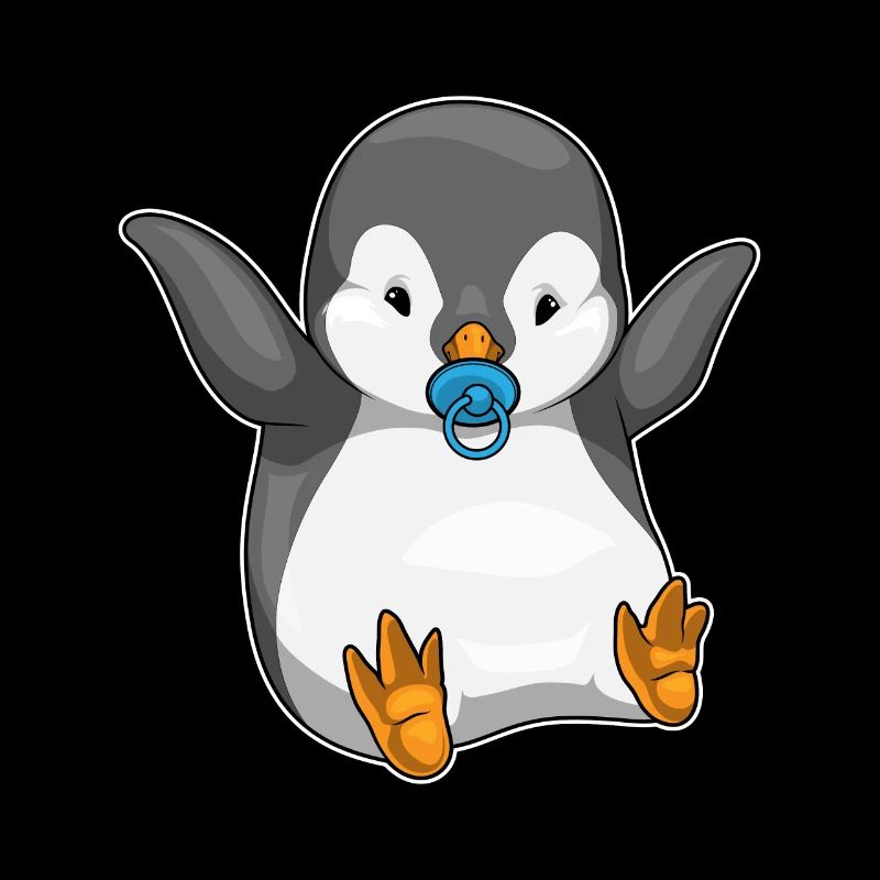 Tétine bébé pingouin