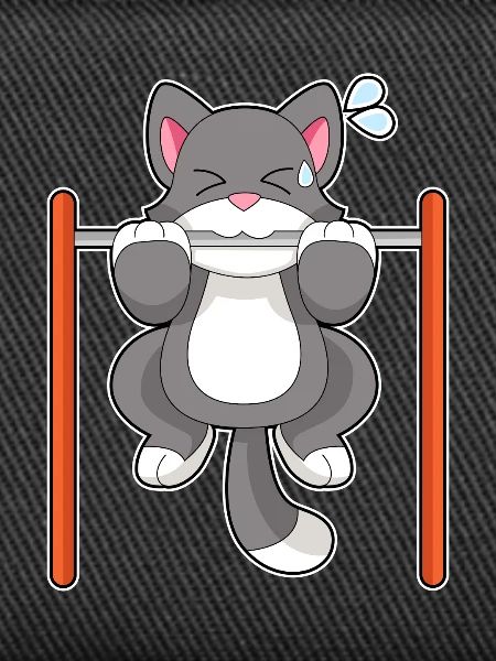 Cat Bodybuilder Pull-ups Bodybuilding