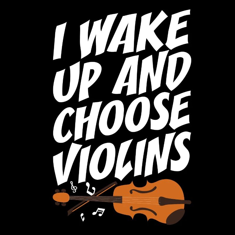 Violoniste Je me réveille et choisis les violons Violon
