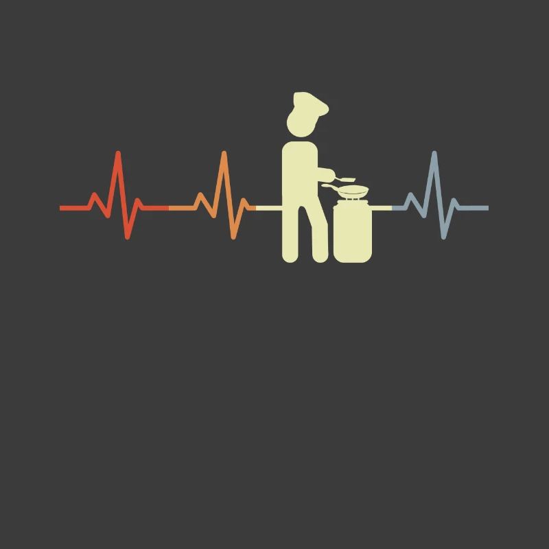 Palpitations cardiaques de la figure de bâton de cuisine