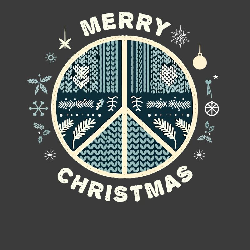 Ugly Christmas Peace Sign Knitting Pattern