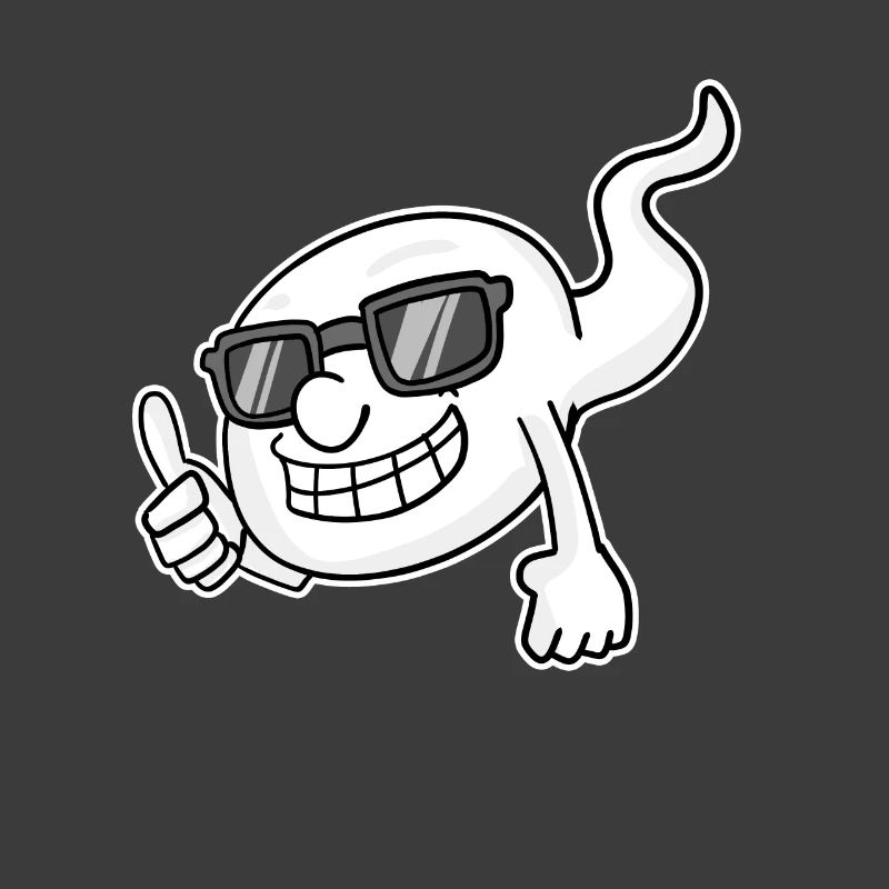 Sperma mit Sonnebrille