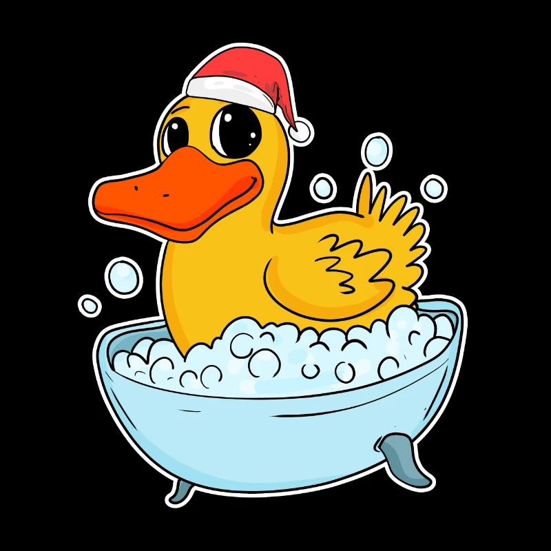 Canard en caoutchouc Noël