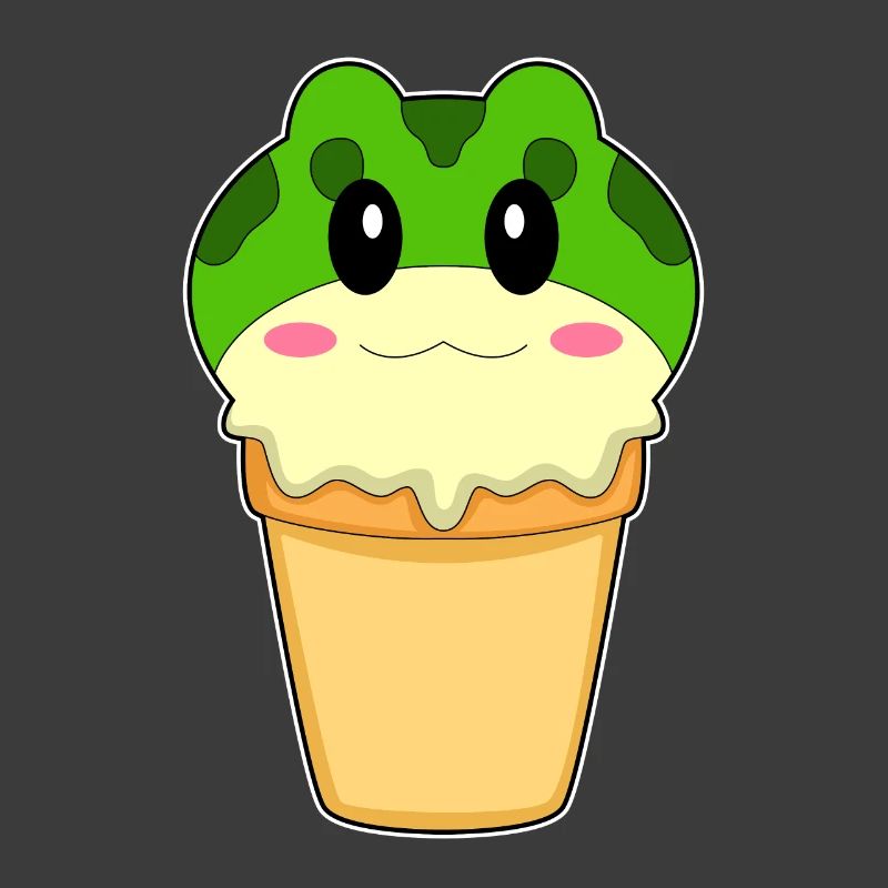 Frosch Eiswaffel