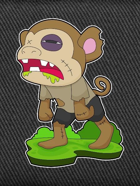 Monkey Halloween Zombie