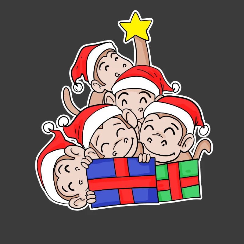 Singe Singe Arbre de Noël Noël