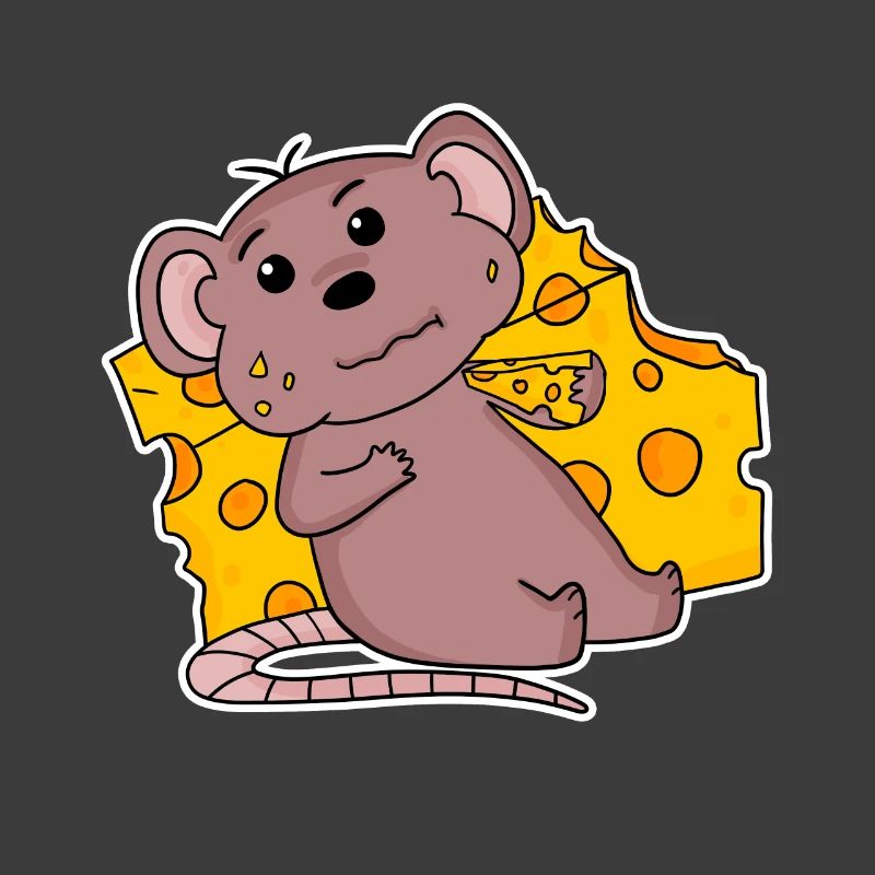 Mouse motif with cheese