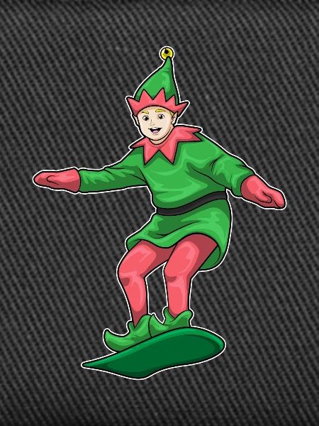 Elf Christmas Snowboard