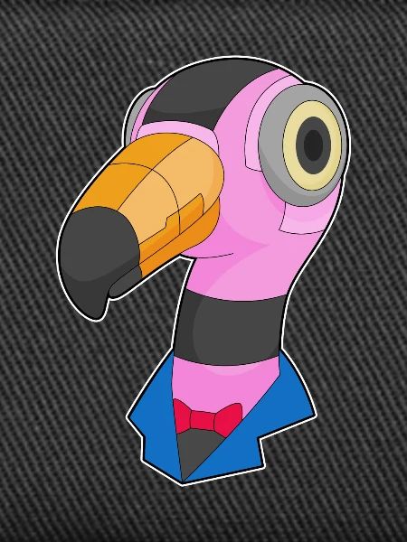 Robot flamant rose