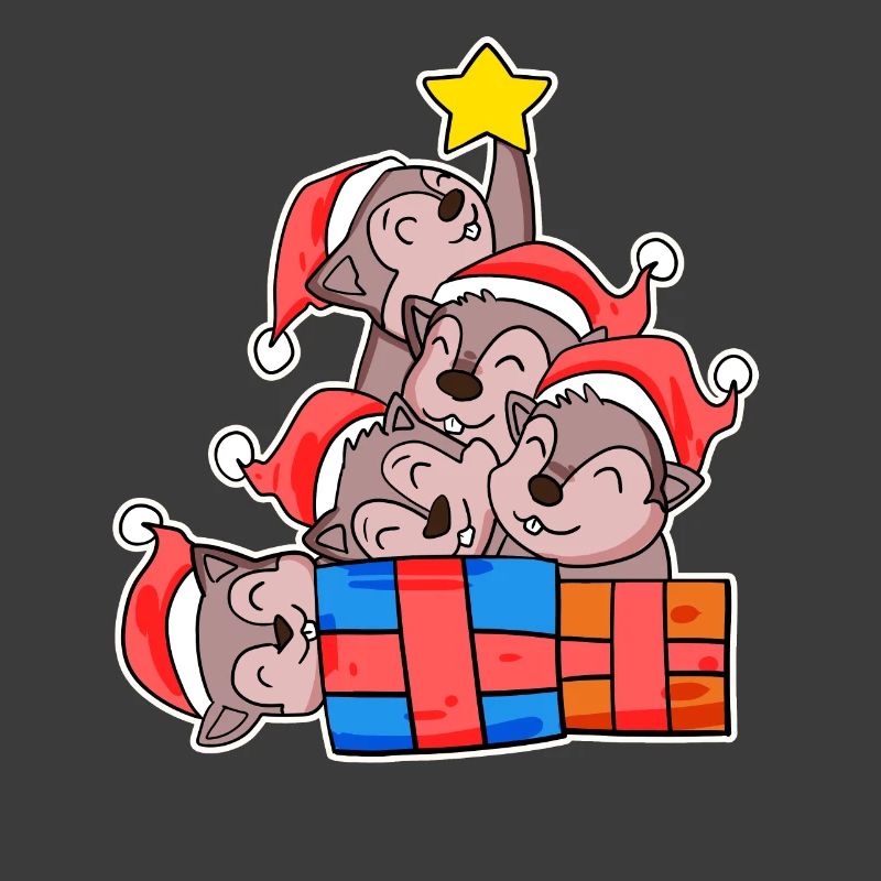 Squirrel Christmas Tree Christmas