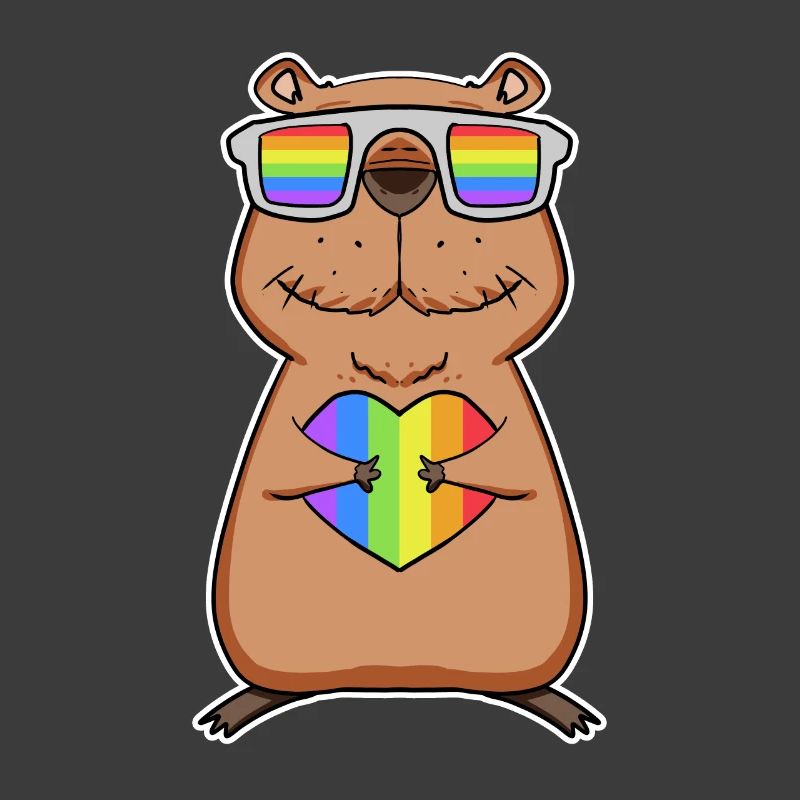 Capybara Wasserschwein Regenbogen