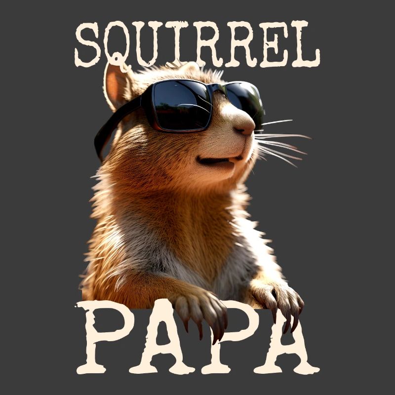 Squirrel Papa Eichhörnchen Daddy Vatertag Dad Paps