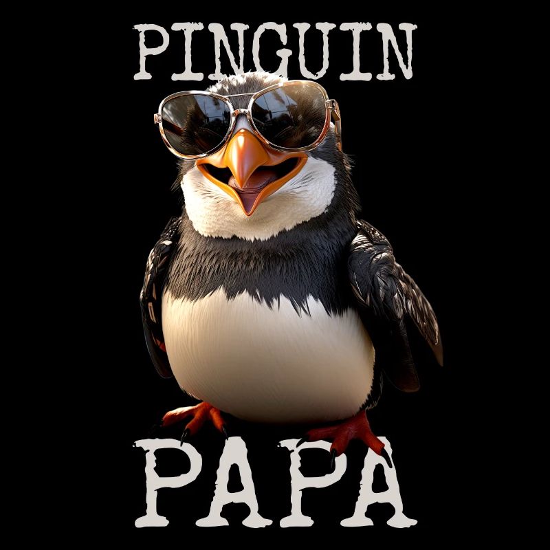 Pinguin Papa Daddy Dad Vater Pinguine Vatertag
