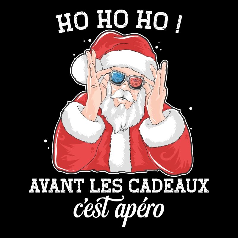 Ho Ho Ho Pull Moche Père Noël Apéro Humour Noel
