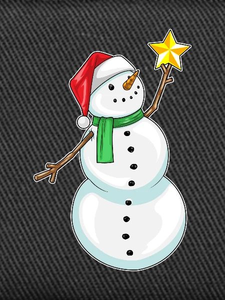 Snowman Christmas Poinsettia