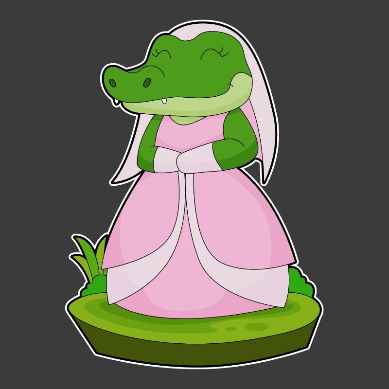 Crocodile voile de mariée mariage