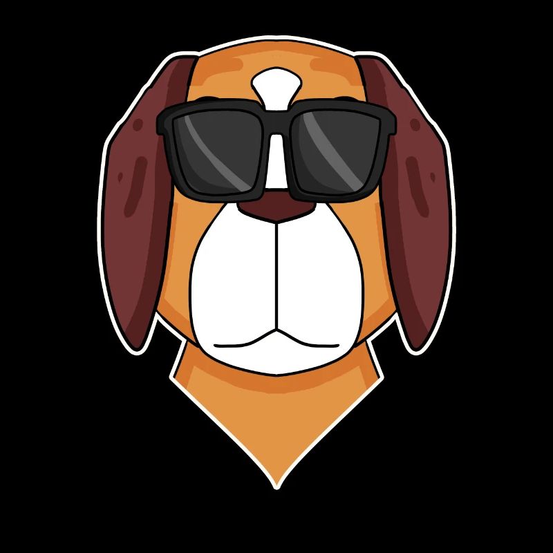 Chien Saint-Bernard à lunettes - chien cool