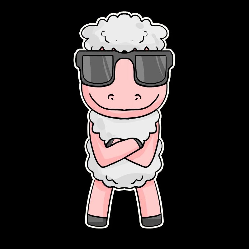 Schaf mit Brille