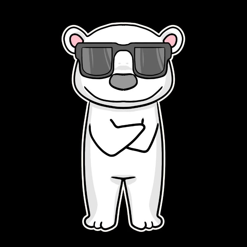 Eisbär mit Brille