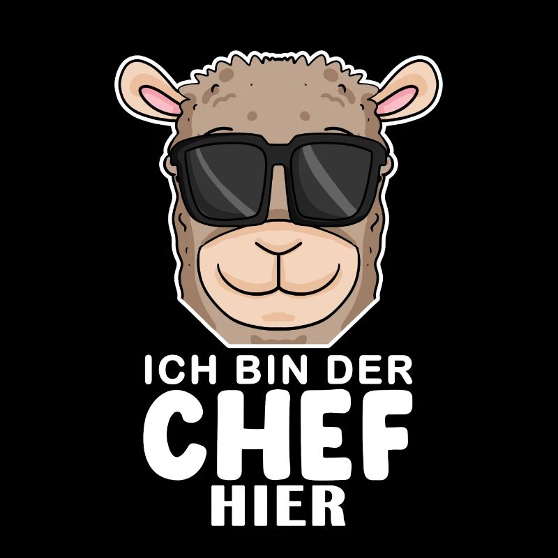 Chef Spruch mit Alpaka Motiv