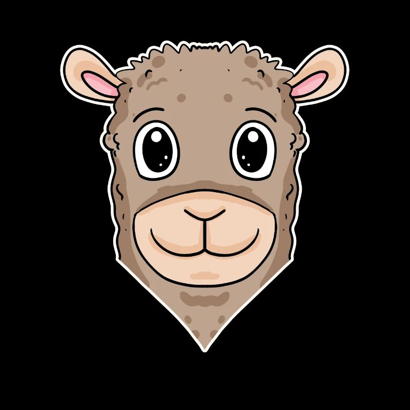 Tête d’animal de lama Tête d’animal