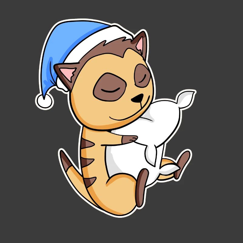 Suricate avec oreiller et bonnet somnolent