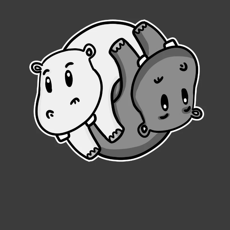 Yin Yang Hippopotamus