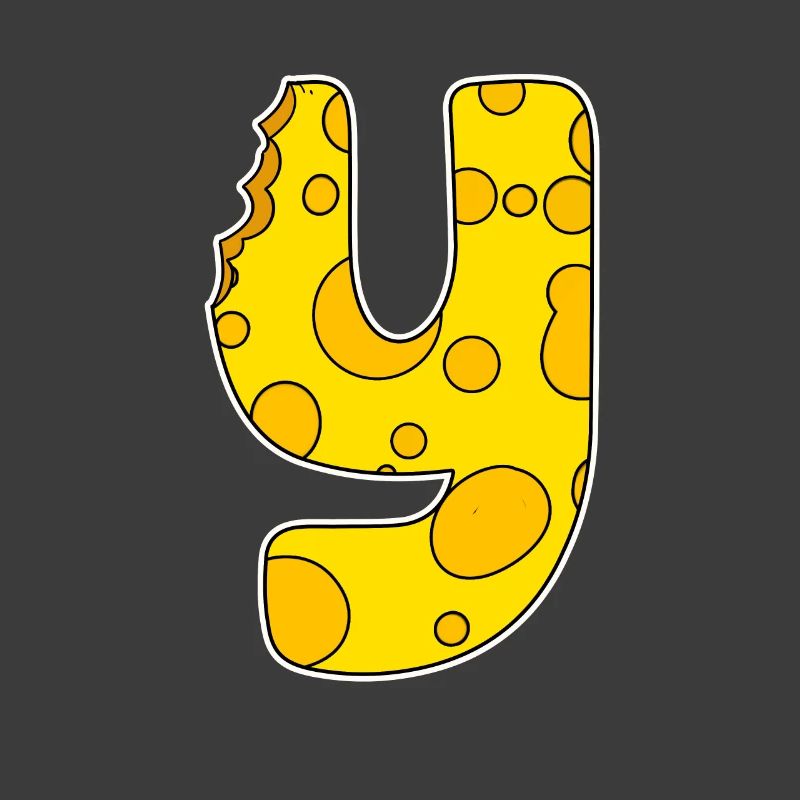 Buchstabe Y - Anfangsbuchstabe Y - Käse Motiv