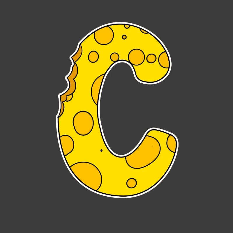 Buchstabe C - Anfangsbuchstabe C - Käse Motiv