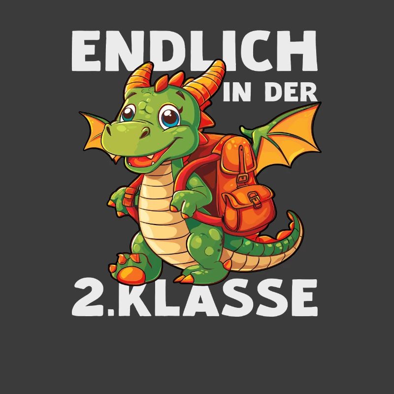 Drache 2 Klasse Jungen Mädchen Einschulung Schule