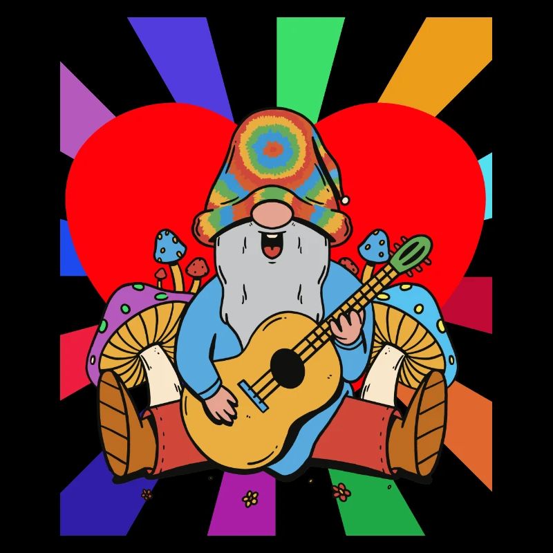 Hippie Gnome Midget Heart Ecstasy High Music