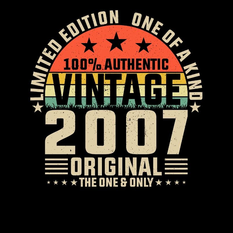 2007 Vintage Rétro Cadeau d’anniversaire
