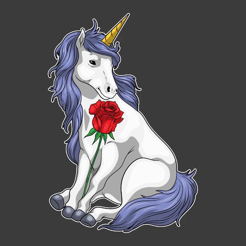 Licorne Rose Fleurs