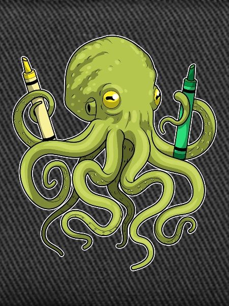 Octopus Student Crayons School